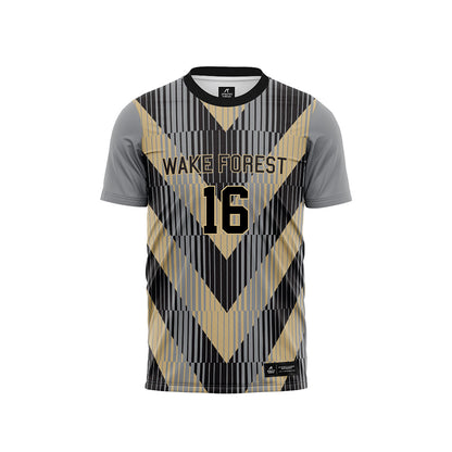 Wake Forest - NCAA Men's Soccer : Joel Torbjc - Pattern Black Soccer Jersey-0