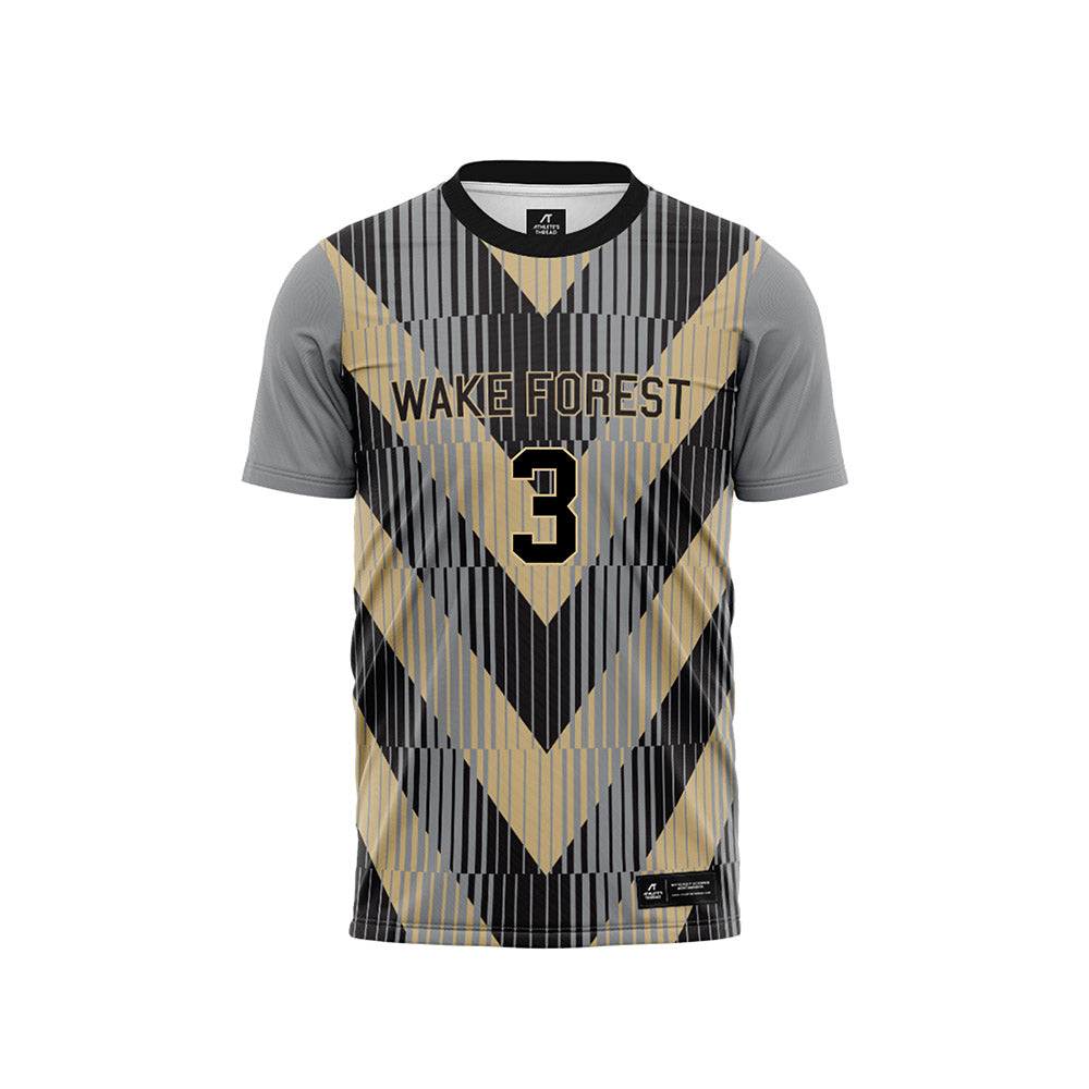 Wake Forest - NCAA Men's Soccer : Travis Smith - Pattern Black Soccer Jersey