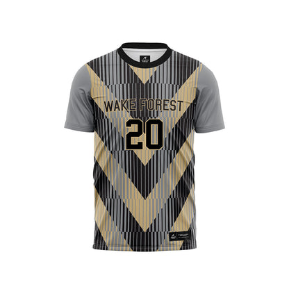 Wake Forest - NCAA Men's Soccer : Alfred Debah - Pattern Black Soccer Jersey-0