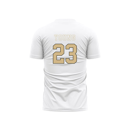 Wake Forest - NCAA Men's Soccer : Chandler Young - Pattern White Soccer Jersey-1