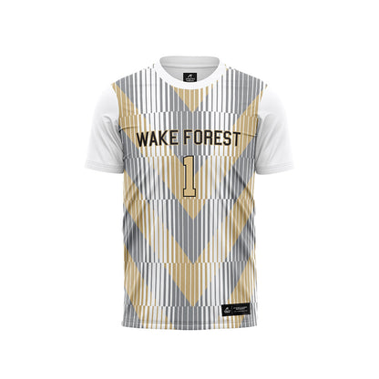 Wake Forest - NCAA Men's Soccer : Trace Alphin - Pattern White Soccer Jersey