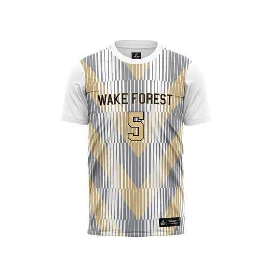 Wake Forest - NCAA Men's Soccer : Daniel Krueger - Pattern White Soccer Jersey