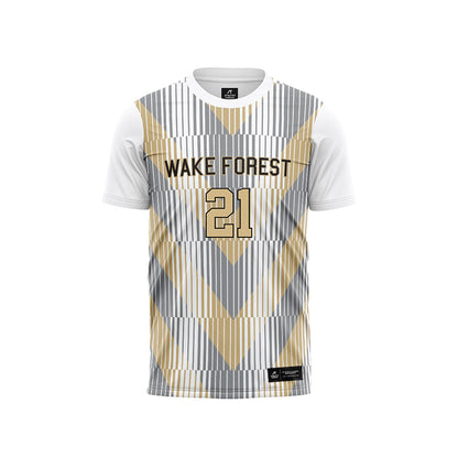 Wake Forest - NCAA Men's Soccer : Julian Kennedy - Pattern White Soccer Jersey