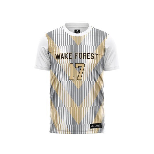 Wake Forest - NCAA Women's Soccer : Zaiba Ishaque - Pattern White Soccer Jersey-0