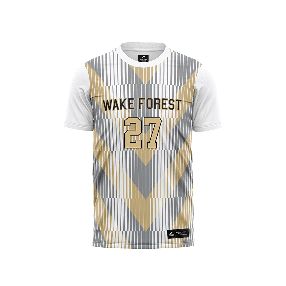 Wake Forest - NCAA Women's Soccer : Alicia Meincke - Pattern White Soccer Jersey-0