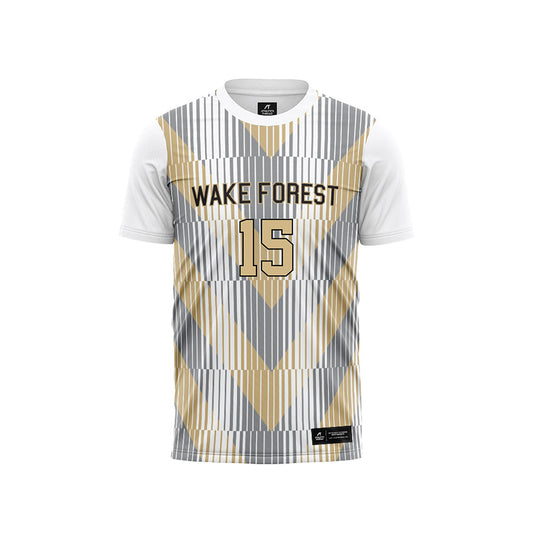Wake Forest - NCAA Women's Soccer : Jordan Turner - Pattern White Soccer Jersey-0