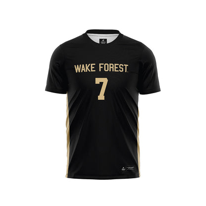 Wake Forest - NCAA Men's Soccer : Nico Rabiu - Black Soccer Jersey