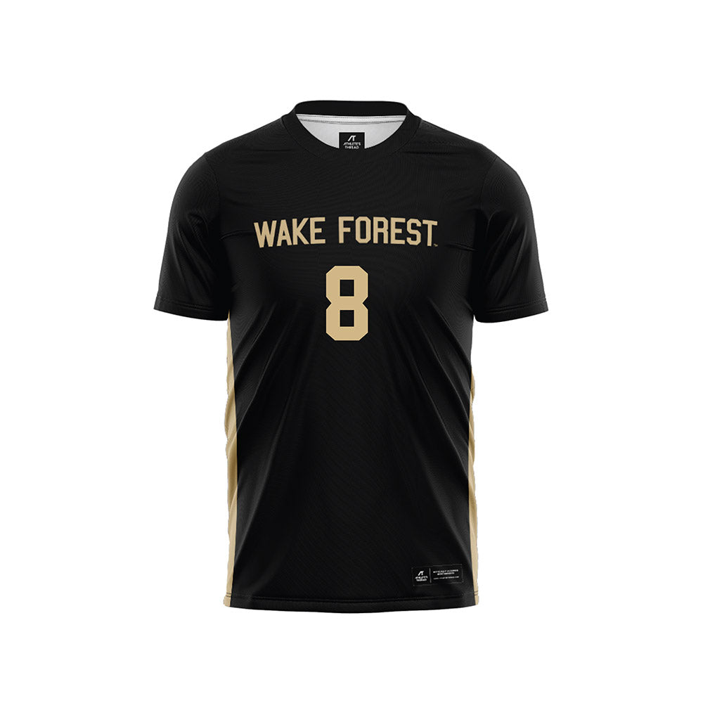 Wake Forest - NCAA Men's Soccer : David Nguema - Black Soccer Jersey-0