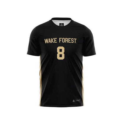 Wake Forest - NCAA Men's Soccer : David Nguema - Black Soccer Jersey-0