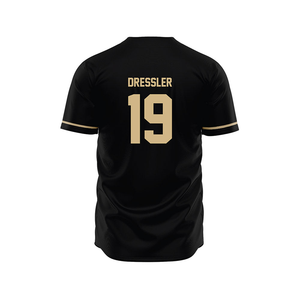 Wake Forest - NCAA Baseball : Troy Dressler - Black Jersey-1