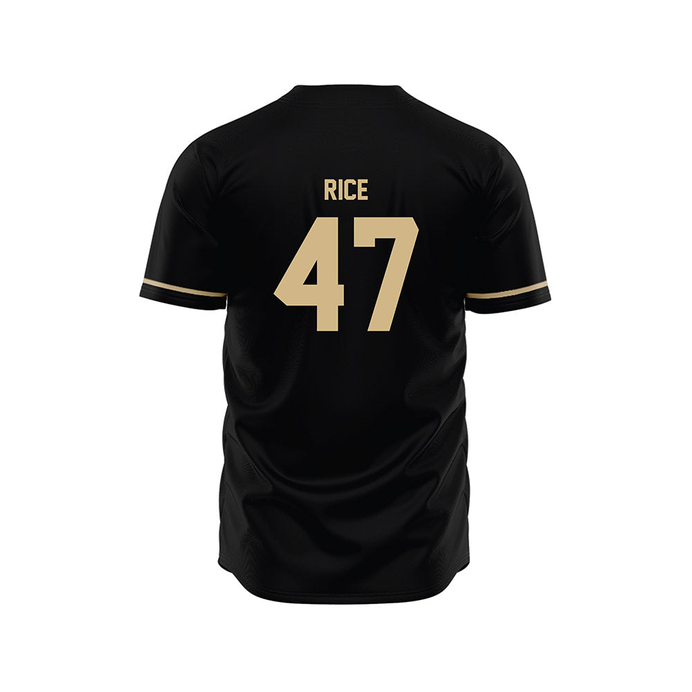 Wake Forest - NCAA Baseball : Cole Rice - Black Jersey-1