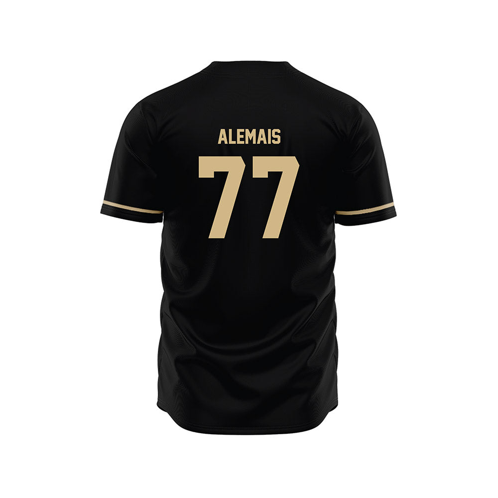 Wake Forest - NCAA Baseball : Seven Alemais - Black Jersey-1