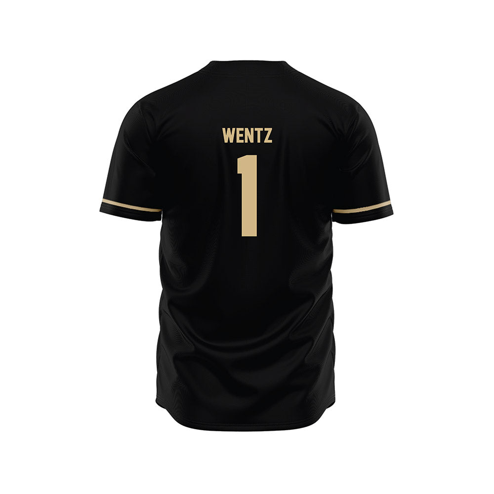 Wake Forest - NCAA Baseball : Dalton Wentz - Black Jersey-1