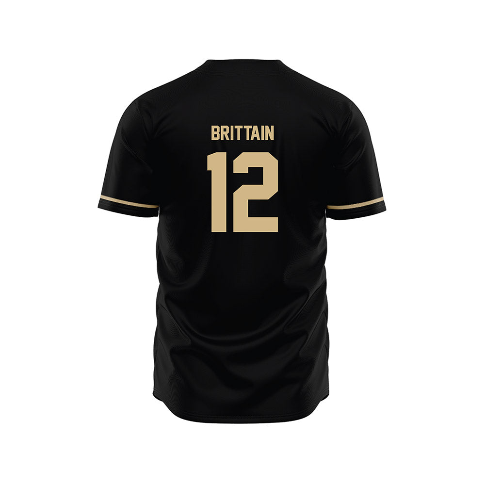 Wake Forest - NCAA Baseball : Nate Brittain - Black Jersey-1