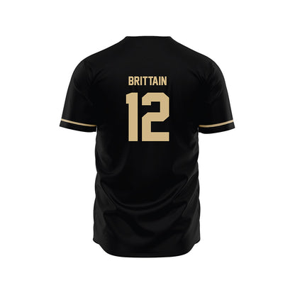 Wake Forest - NCAA Baseball : Nate Brittain - Black Jersey-1