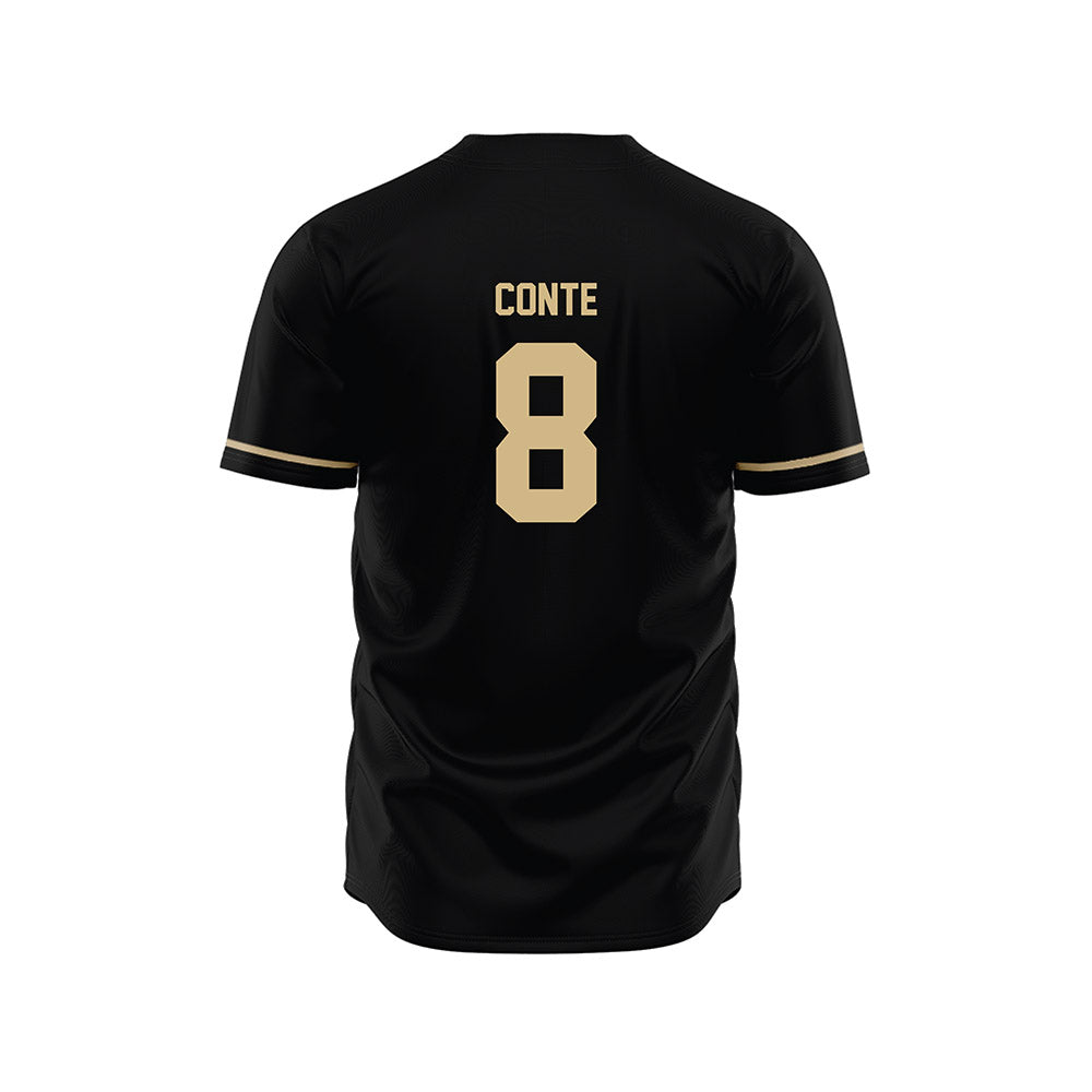 Wake Forest - NCAA Baseball : Matt Conte - Black Jersey-1