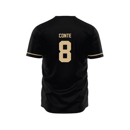 Wake Forest - NCAA Baseball : Matt Conte - Black Jersey-1