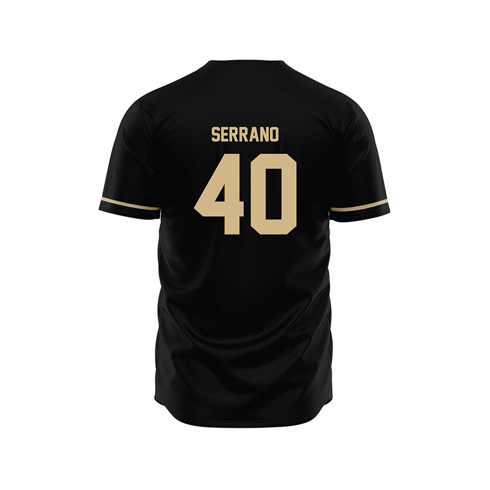 Wake Forest - NCAA Baseball : Jordan Serrano - Black Jersey-1