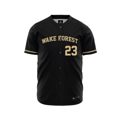 Wake Forest - NCAA Baseball : Ryan Brennecke - Black Jersey-0