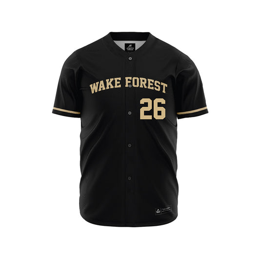 Wake Forest - NCAA Baseball : Matt Scannell - Black Jersey-0