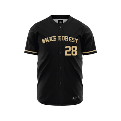 Wake Forest - NCAA Baseball : Rhys Bowie - Black Jersey-0