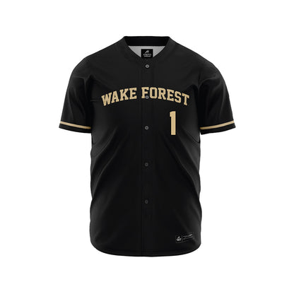 Wake Forest - NCAA Baseball : Dalton Wentz - Black Jersey-0