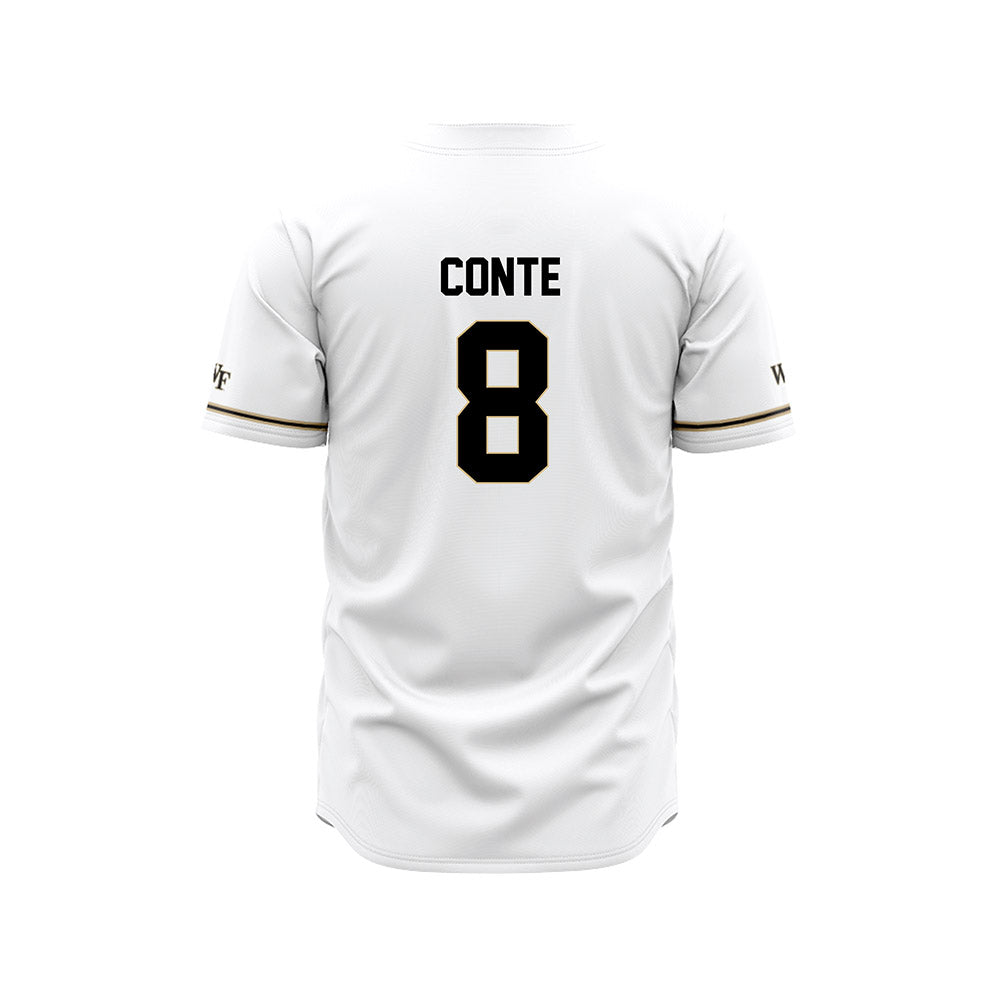 Wake Forest - NCAA Baseball : Matt Conte - White Jersey-1