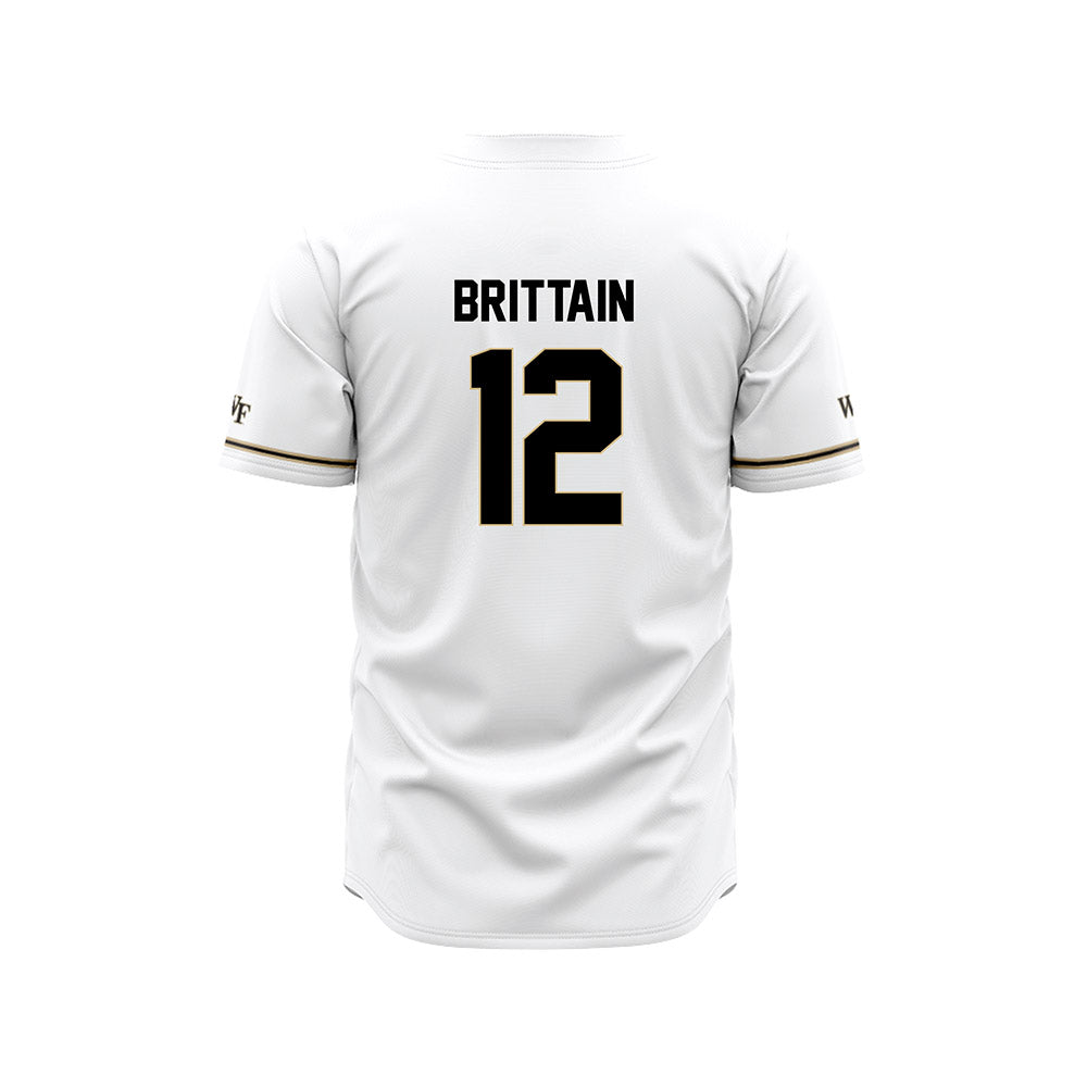 Wake Forest - NCAA Baseball : Nate Brittain - White Jersey-1