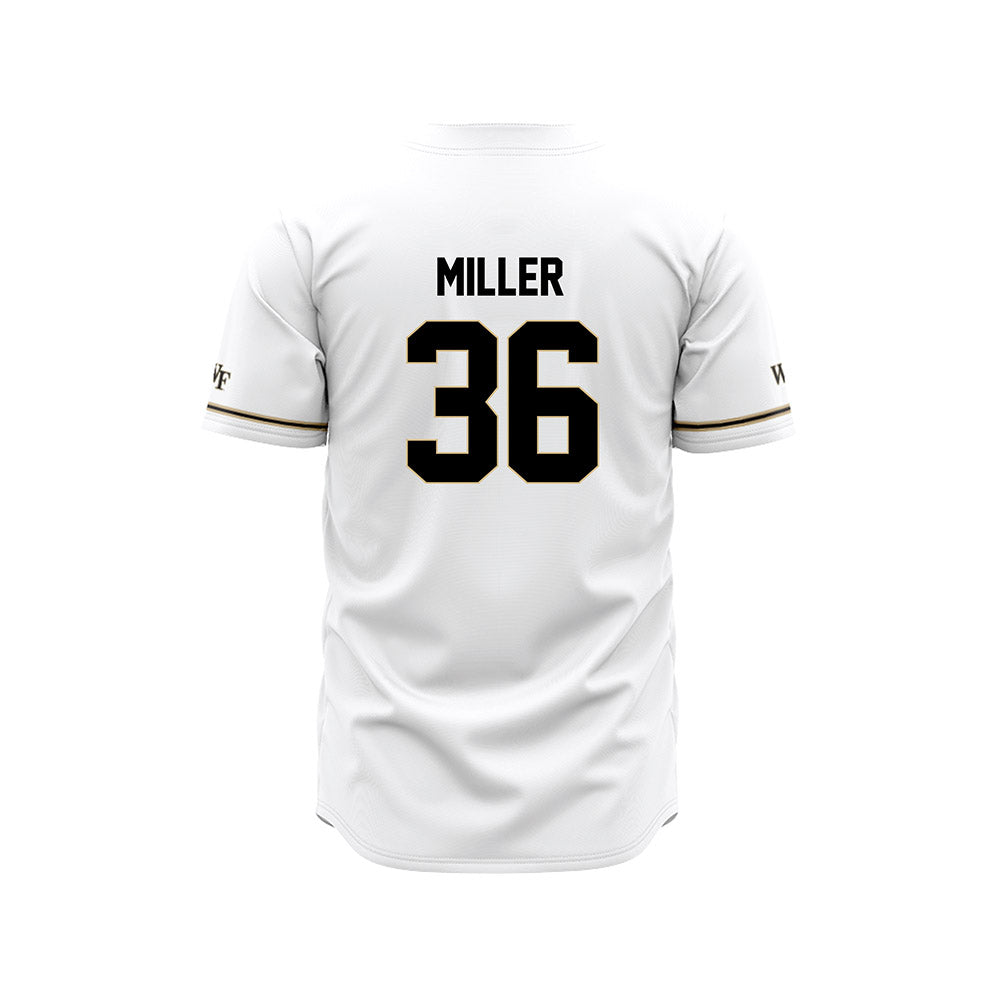 Wake Forest - NCAA Baseball : Cole Miller - White Jersey-1