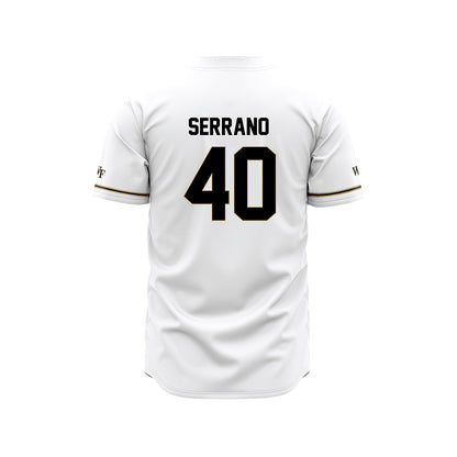 Wake Forest - NCAA Baseball : Jordan Serrano - White Jersey-1