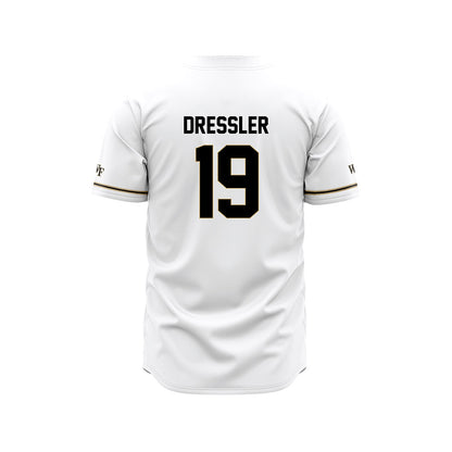 Wake Forest - NCAA Baseball : Troy Dressler - White Jersey-1