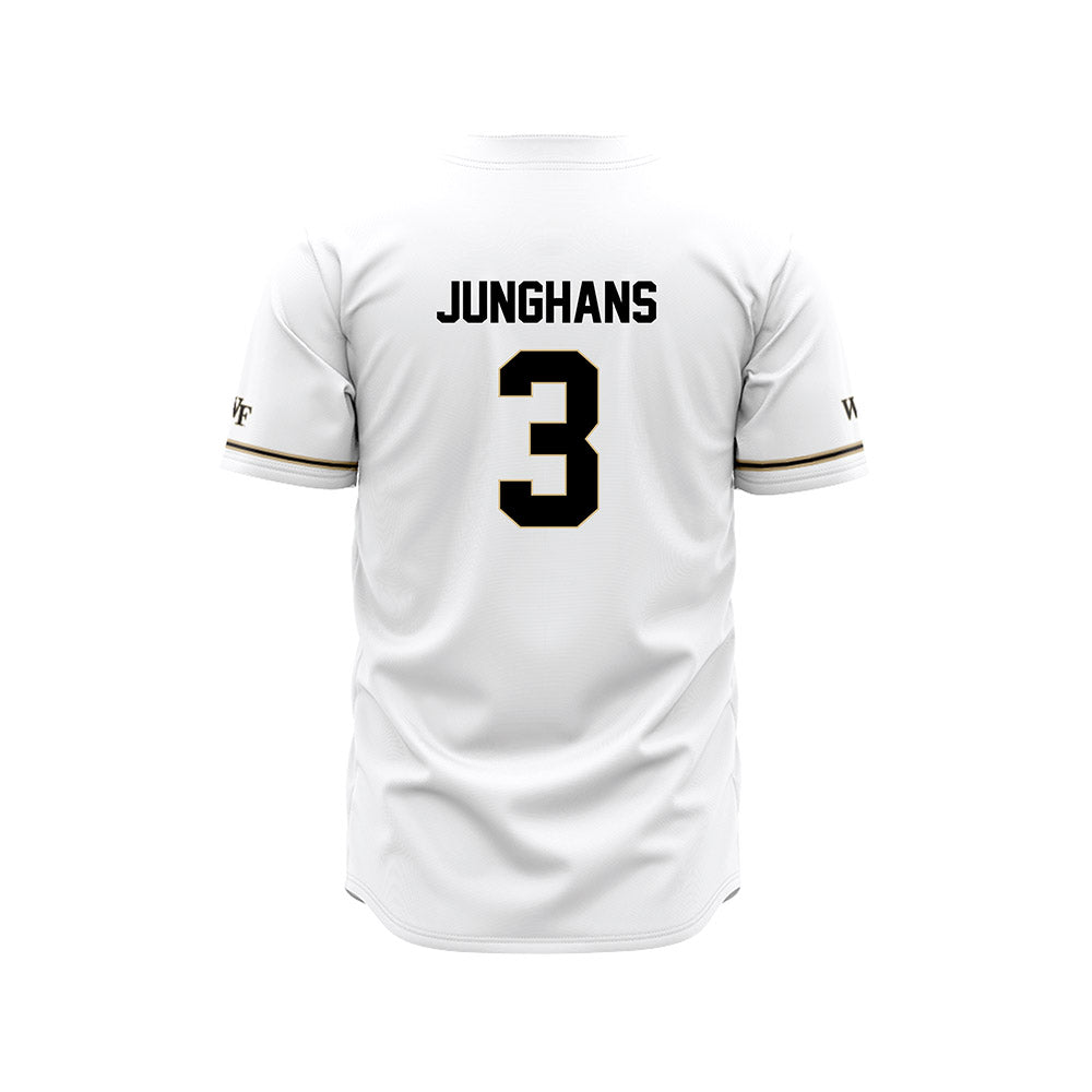 Wake Forest - NCAA Baseball : Alex Junghans - White Jersey-1