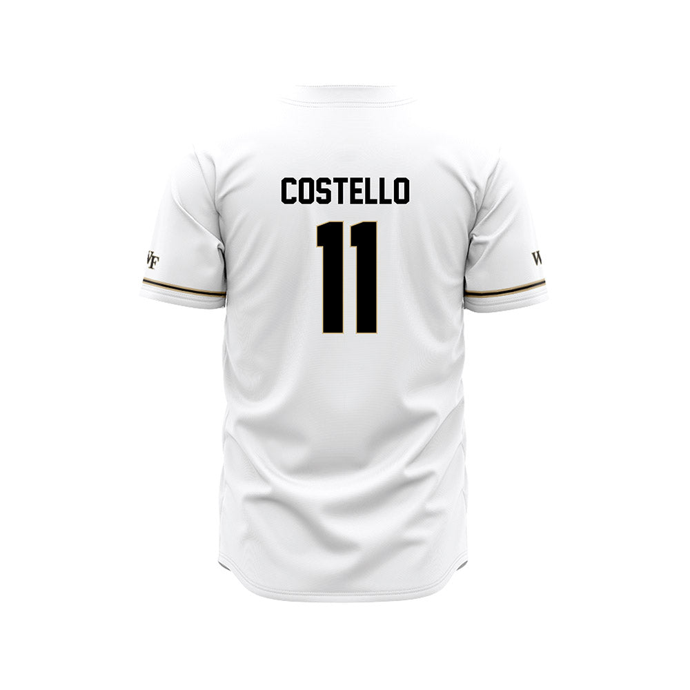 Wake Forest - NCAA Baseball : Luke Costello - White Jersey-1