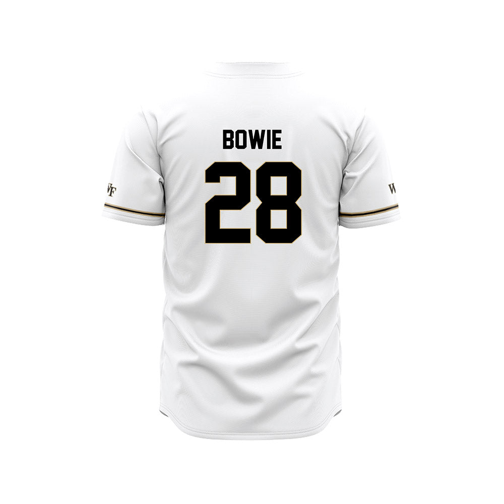 Wake Forest - NCAA Baseball : Rhys Bowie - White Jersey-1