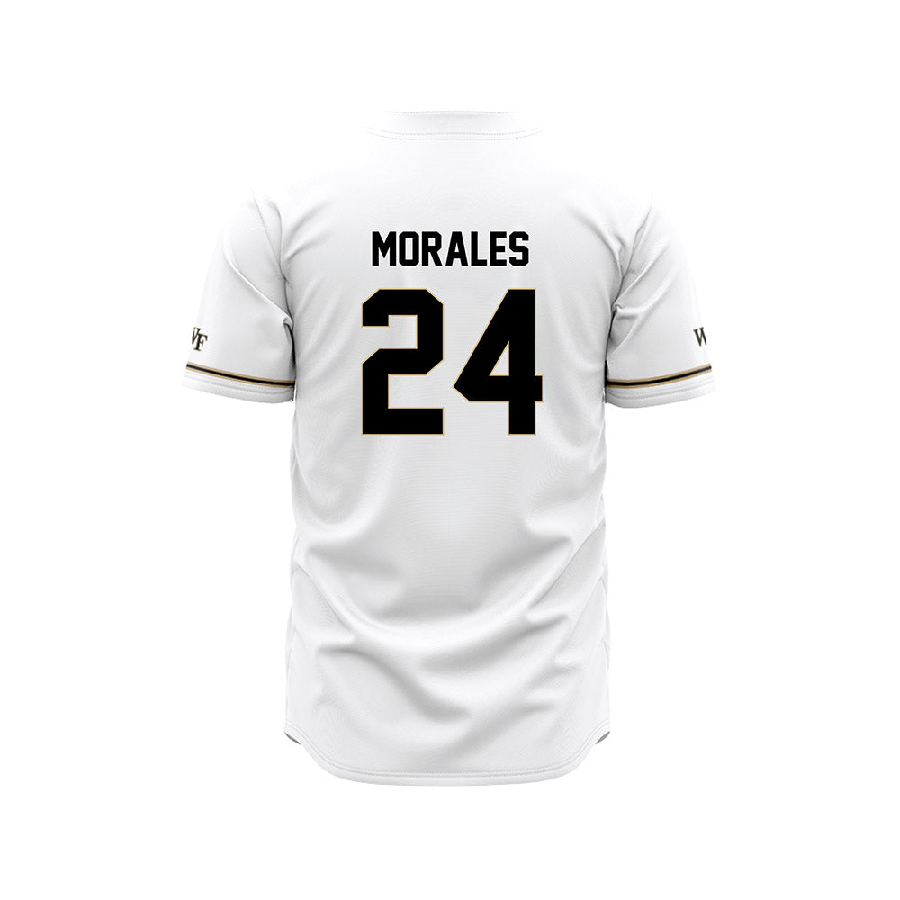 Wake Forest - NCAA Baseball : Antonio Morales - White Jersey