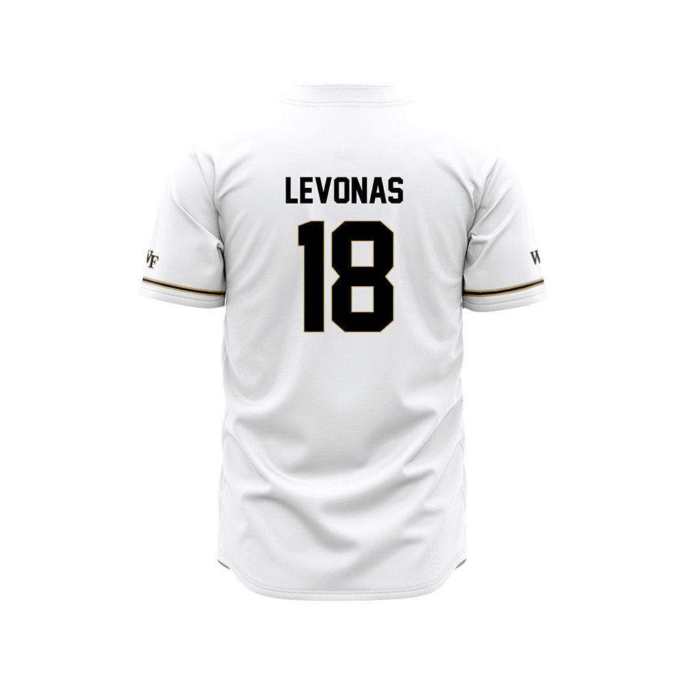 Wake Forest - NCAA Baseball : Christopher Levonas - White Jersey-1