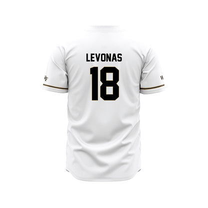 Wake Forest - NCAA Baseball : Christopher Levonas - White Jersey-1
