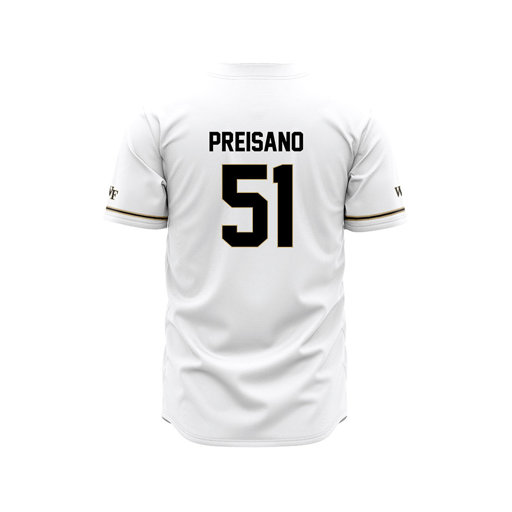 Wake Forest - NCAA Baseball : Ryan Preisano - White Jersey