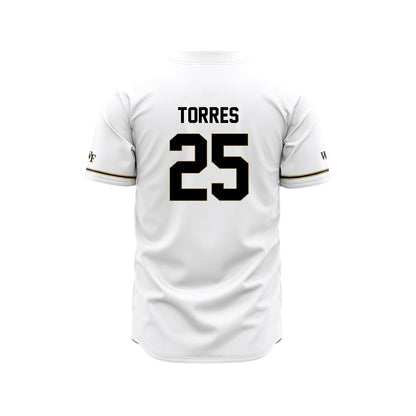 Wake Forest - NCAA Baseball : Boston Torres - White Jersey-1