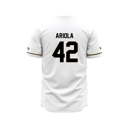 Wake Forest - NCAA Baseball : Joseph Ariola - White Jersey