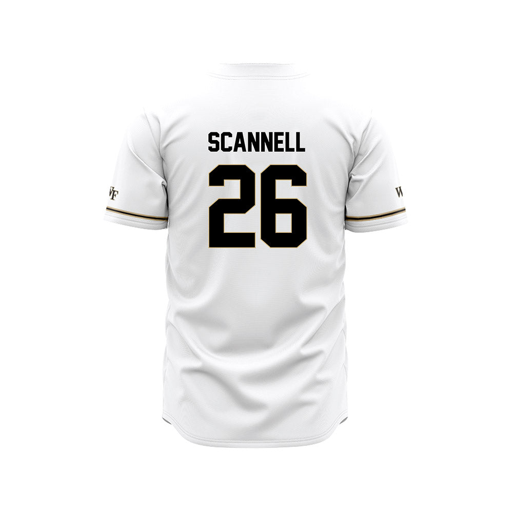 Wake Forest - NCAA Baseball : Matt Scannell - White Jersey-1