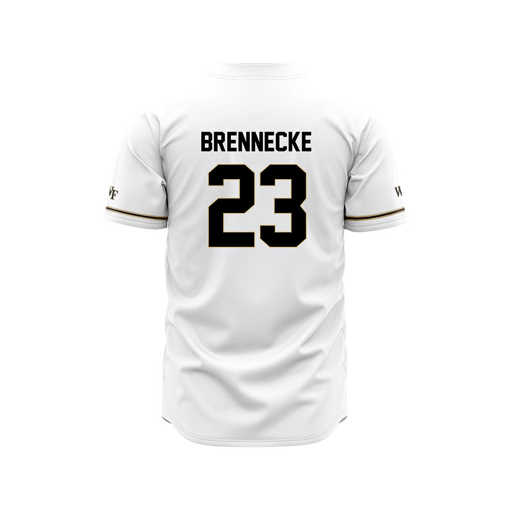 Wake Forest - NCAA Baseball : Ryan Brennecke - White Jersey-1