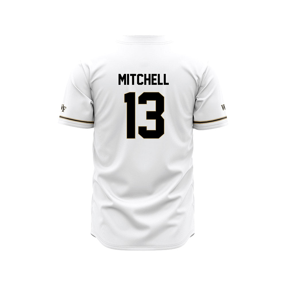 Wake Forest - NCAA Baseball : Robert Mitchell - White Jersey-1