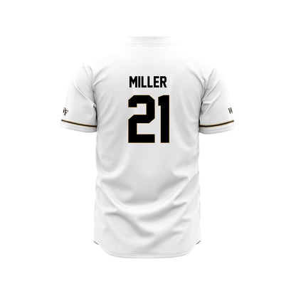 Wake Forest - NCAA Baseball : Jackson Miller - White Jersey-1