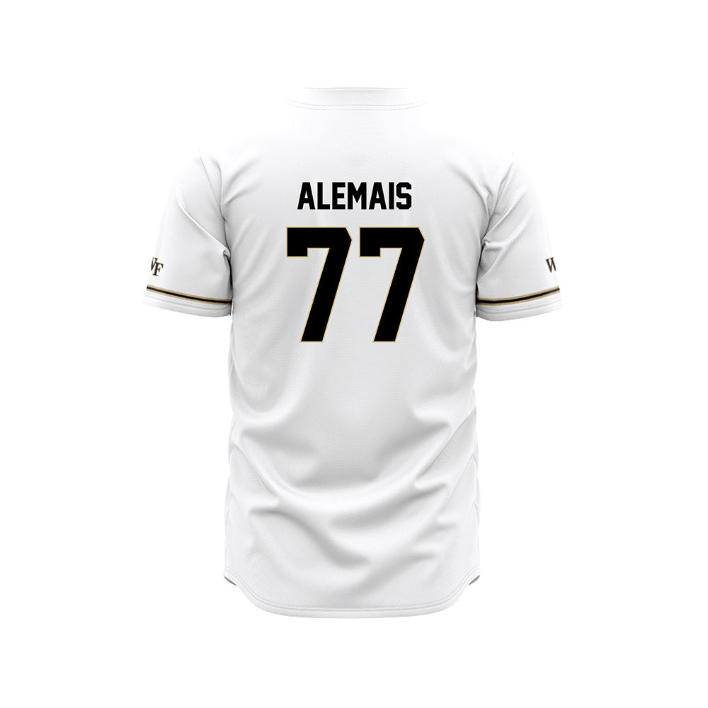 Wake Forest - NCAA Baseball : Seven Alemais - White Jersey-1