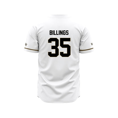 Wake Forest - NCAA Baseball : Luke Billings - White Jersey-1