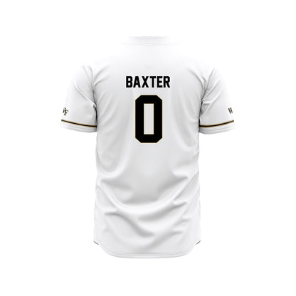 Wake Forest - NCAA Baseball : Cuyler Baxter - White Jersey-1