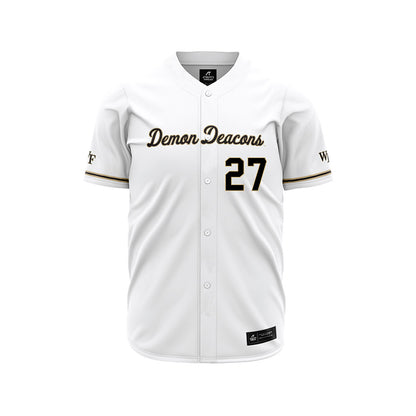 Wake Forest - NCAA Baseball : Luke Schmolke - White Jersey-0