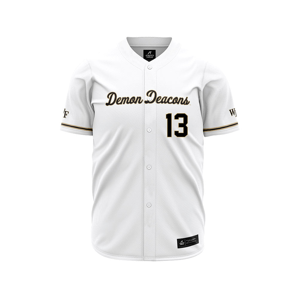 Wake Forest - NCAA Baseball : Robert Mitchell - White Jersey-0