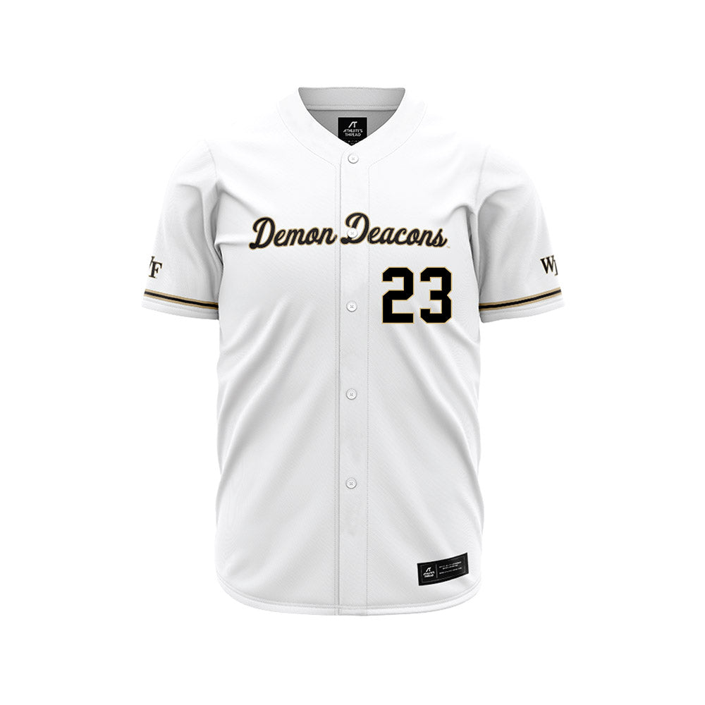 Wake Forest - NCAA Baseball : Ryan Brennecke - White Jersey-0